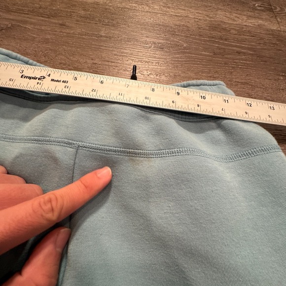 Nike Tech Joggers Girls Medium Blue Fleece Joggers 24x22‎ Drawstring Logo Lounge - Picture 10 of 14